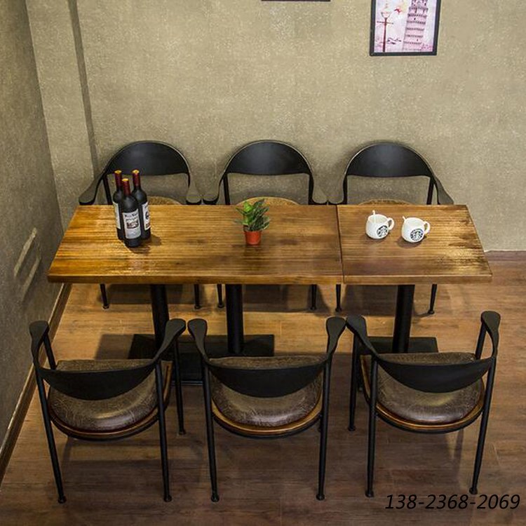做舊復(fù)古餐桌椅，休閑桌
